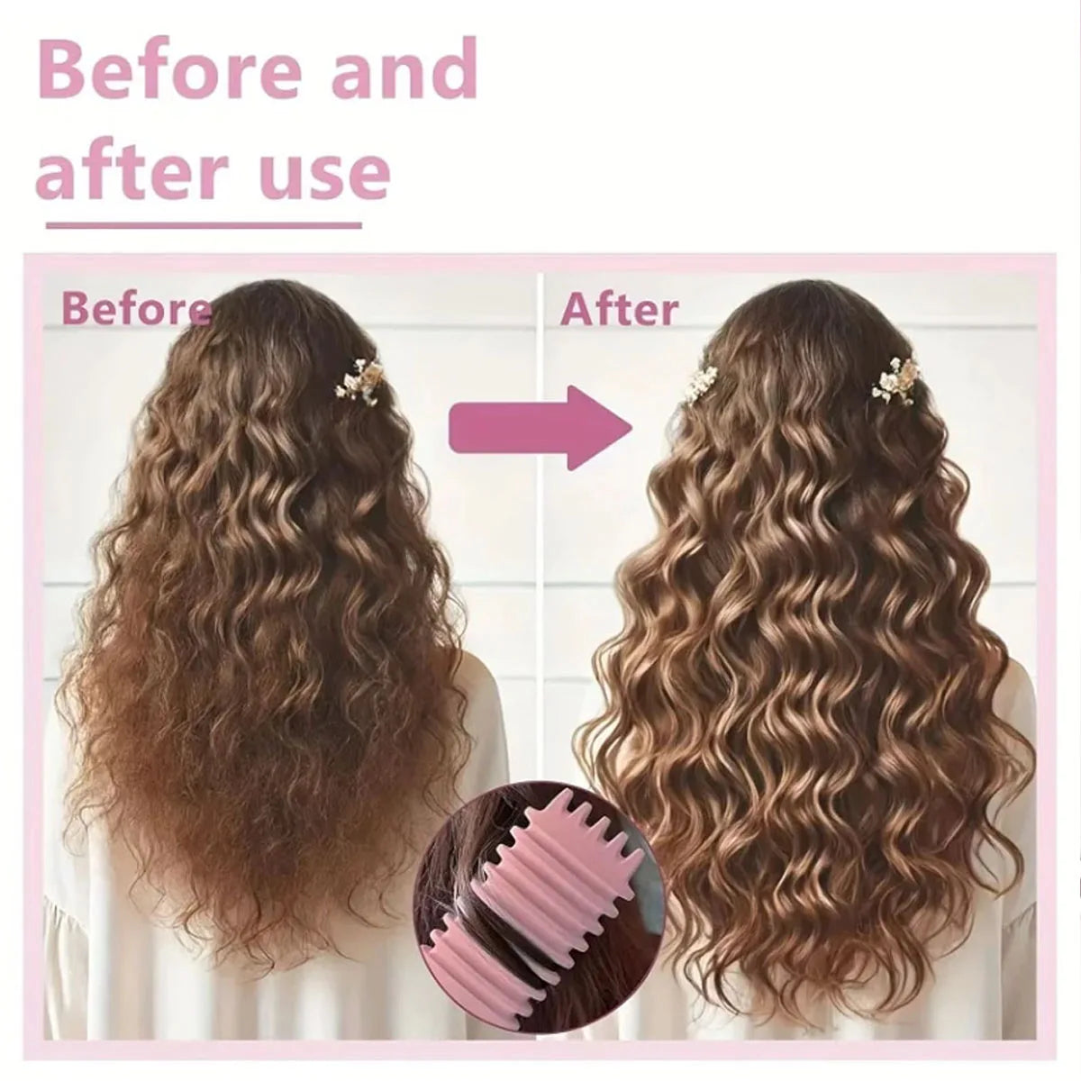 1PC Salon Styling Curly Hair Styling Brush Curl Hair Brush for Combing and Shaping Men's and Women's Curls Reduce Pulling Tools